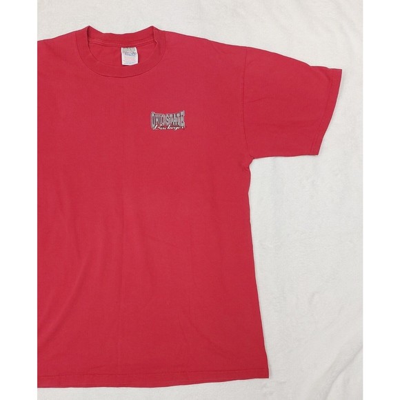 Vintage Jerzees 1998 Ohio State Buckeyes Size Large Scarlett & Gray T-Shirt - Picture 3 of 8
